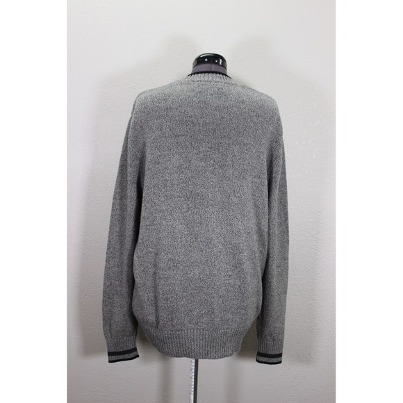 Eddie Bauer Crew Neck Sweater Men's XL Heather Gray Tight Knit Casual - Picture 3 of 11